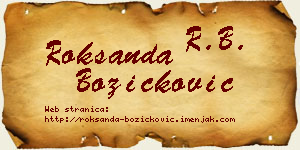 Roksanda Božičković vizit kartica